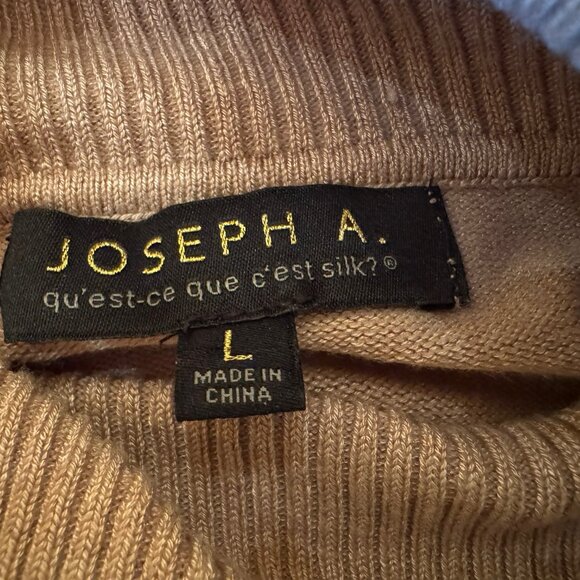 Joseph A Tan Turtleneck Top/Button Accent Sleeve, L, EUC - Picture 11 of 13